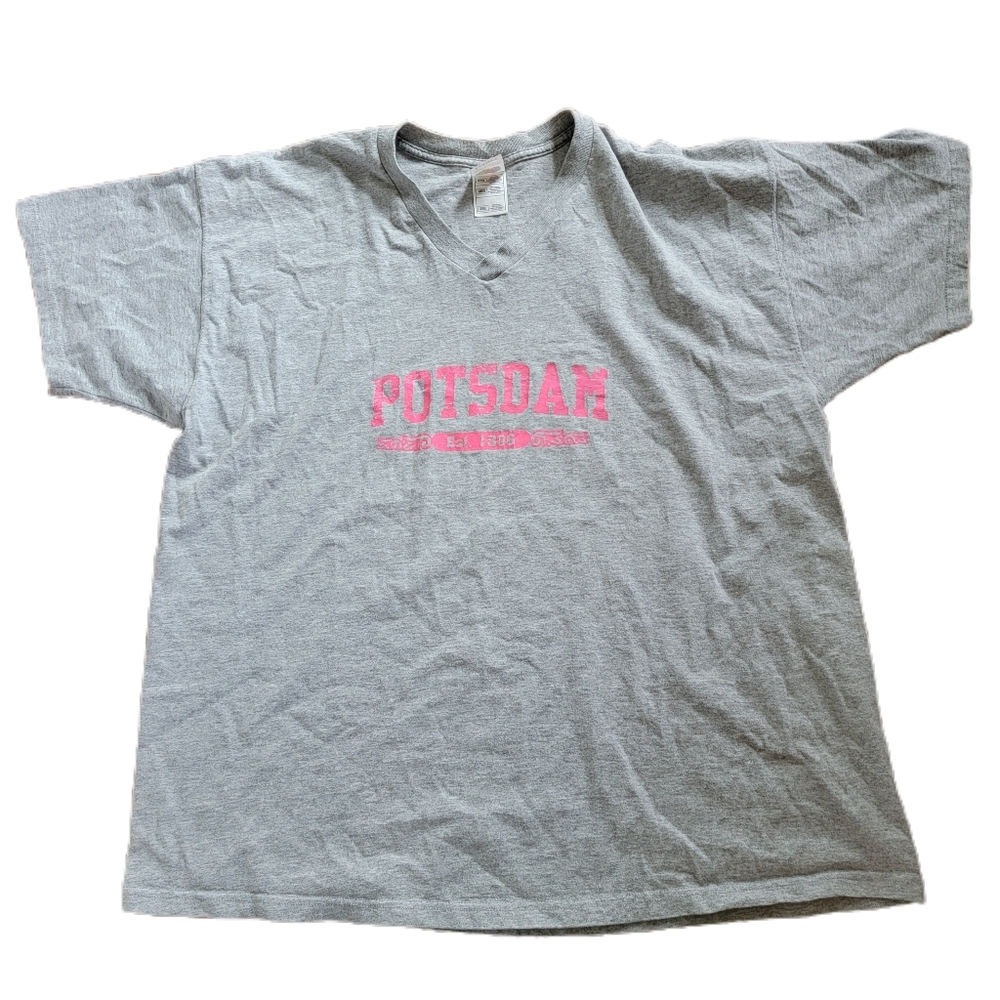 Fruit of the Loom Lofteez Womens Gray V Neck Potsd
